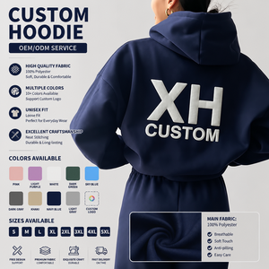 High Quality 3d Puff Print 300 500 Gsm Heavyweight Cotton Oversized Hoodie Custom Logo Heat Transfer Puff Printing Women Hoodies - Product Image 2