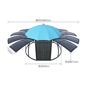 Gazebo de Jardín Zuoan Zuoan Zuoan-garden Gazebo06 Bibo, Diseño Único, Marco de Aluminio con Recubrimiento en Polvo, Gazebo Redondo Impermeable para Jardín - Product Image 2
