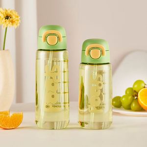 Nueva cubierta de rebote creativa, Pajita portátil, botella de plástico resistente Simple para trabajadores de oficina - Product Image 4