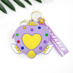 Adorable Monedero de Silicona con Forma de Corazón, Estilo Macaron, con Llavero y Colgante, Color Personalizado, Mini Monedero para Niños - Product Image 6