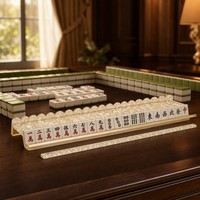 Support de Mahjong en Acrylique Fait Main, Luxueux, Festonné, Durable et Portable, Accessoire de Table de Jeu