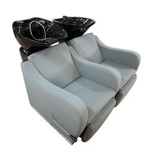 Nouvelle chaise de lavage semi-inclinable double avec couleur personnalisable pour salon de coiffure, salle à manger et usage extérieur - Product Image 2