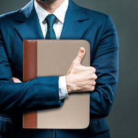 Polissoir A4 en cuir, porte-documents Premium avec fermeture éclair, pour le bureau