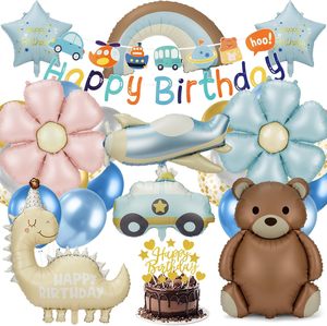 Nouveauté : Ballons en aluminium mats pastel en forme d'arc-en-ciel, bonbons, glaces, ours, cœurs et fleurs pour fête d'anniversaire - Product Image 1