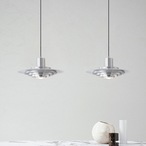 Factory Wholesale Fashional Minimalist Hanging Lighting Fixtures Creative Aluminum Frisbee E27 Modern Chandelier Pendant <b>Lights</b> - Product Image 4