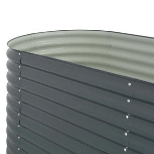 Potager surélevé grand et élégant, gris foncé, <span class=keywords><strong>avec</strong></span> supports de soutien, emballé dans un carton - pour vos pots et jardinières - Product Image 5