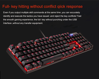 Motospeed CK888 RGB PC clavier souris Gamer Combo jeu clavier et souris Kit ensemble avec souris