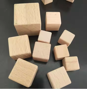 ลูกบาศก์ไม้บีช2-4ซม. บล็อกไม้สี่เหลี่ยมยังไม่เสร็จสำหรับงานฝีมือของเด็กกล่องไม้ธรรมชาติงานฝีมือไม้ - Product Image 5