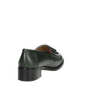 Mocasines Veni Donna de cuero verde Verdone, zapatos planos para mujer - Product Image 3