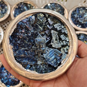 Bol de minéraux de bismuth géodes de bismuth rondes lingots de métal de démagnétisation spécimen minéral en cristal à vendre - Product Image 6