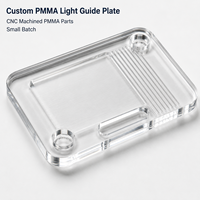 Plaques de guidage lumineux en PMMA acrylique usinées CNC en petites séries pour équipement d'inspection optique