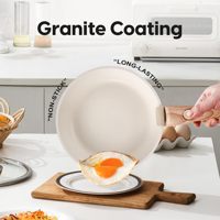 Ensemble Batterie de Cuisine en Céramique et Aluminium Antiadhésif à Poignée Amovible, Vente Chaude