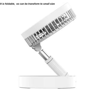 พัดลมตั้งโต๊ะแบบพกพา ชาร์จ USB ได้ ปรับความสูงได้ ลมแรง ดีไซน์พับเก็บได้ ขายดี - Product Image 6