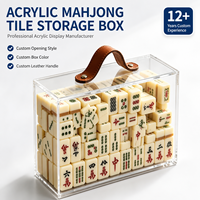 Boîtes de rangement magnétiques en acrylique transparent pour tuiles de mahjong, accessoires de jeu de mahjong américain