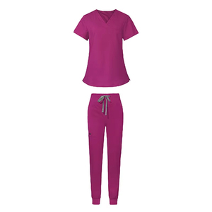 Ensembles d'uniformes d'infirmière personnalisés extensibles et respirants pour femmes, pour hôpital, en tissu tissé, vente en gros - Product Image 4