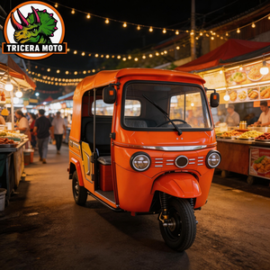 Tricycle motorisé commercial Tuk Tuk 250cc à <span class=keywords><strong>3</strong></span> roues, véhicule de transport de passagers et de marchandises à carrosserie fermée, moteur refroidi par eau pour l'Afrique et l'Asie - Product Image 1