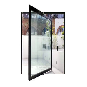 Puerta de Entrada Principal con Diseño Nuevo <span class=keywords><strong>2021</strong></span>, Puerta Automática con Sensor, Puerta de Cristal con Resorte, Puerta de Entrada de Lujo con Bisagras Oscilantes - Product Image 1