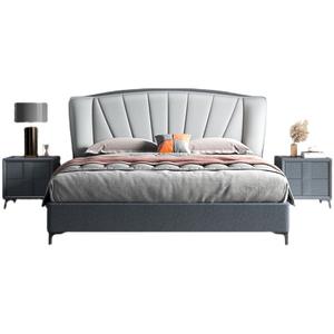 Современный простой каркас кровати размера «Queen-size» складной мягкий кожаный мебель для спальни с небольшой односпальной кроватью для взрослых двухместный номер - Product Image 1