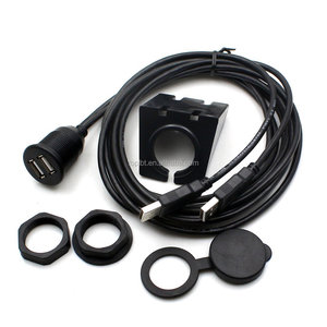 3ft kép <span class=keywords><strong>USB</strong></span> Bảng điều khiển không thấm nước gắn cáp phổ phụ trợ giao diện và cáp cho Xe thuyền xe máy - Product Image 6