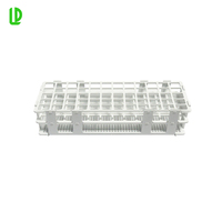 Estante Apilable de Doble Nivel para Tubos de Ensayo, Blanco, con Capacidad para 60/21 Tubos de Centrífuga, para Laboratorio, Hospital, Universidad