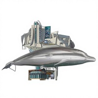 Dauphin volant télécommandé de haute qualité, gonflable, en Oxford 210D avec revêtement en PU imperméable, dessin animé, durable, installation facile, 1 an