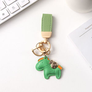 Handmade Colorido Bonito Pônei Animal Charme Keychains Personalizado Presente Promocional PU Couro Cavalo Keychain para As Mulheres Bolsa Bolsa - Product Image 4
