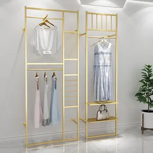 Clothes Rack Shop Fitting Wall Mounted Garment Rack Nesting Boutique Garment Display Rack