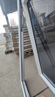 Fenêtres auvent en PVC de haute qualité 900x1200 gris trempé verre simple pour les maisons