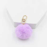 Nouveaux pompons en fausse fourrure de lapin colorés et duveteux, 4 cm, pompon en fausse fourrure, porte-clés, pendentif pour sac, décoration, porte-clés