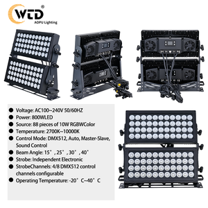Aopu RGBW 88 cái 10 Wát ngoài trời LED Tường máy giặt Đèn sân khấu IP65 fled DMX Flood Light cho mặt tiền sân vận động Quảng trường xây dựng dự án - Product Image 2