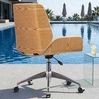 Chaise de bureau de direction en cuir véritable, design moderne, ergonomique, avec structure en aluminium, inclinable et pivotante