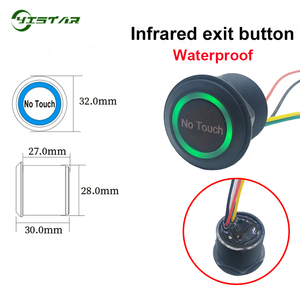 Chất Lượng Tốt Kích Thước Nhỏ IP68 Chống Thấm Nước Không Có Nút Thoát Cảm Biến Hồng Ngoại Nút Thoát Điều Khiển Truy Cập Nút Thoát - Product Image 4