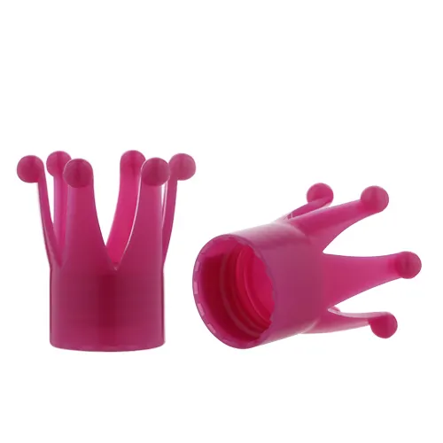 Fabbrica caldo OEM 24mm & 28mm marrone colore rosa tappo di plastica corona per bottiglia produttore/commercio all'ingrosso