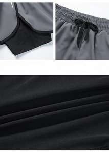 Pantalones cortos deportivos de verano de talla grande para hombre, pantalones de poliéster de secado rápido para Fitness, baloncesto, correr, entrenamiento, cómodos y transpirables - Product Image 5