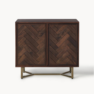 2025 Light Luxury Style <strong>Dark</strong> Brown Retro Simple Accent Cabinet <strong>Wood</strong> <strong>Sideboard</strong> with 2 Doors for Bedroom Living Room - Product Image 2