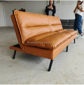 <span class=keywords><strong>Futon</strong></span> phòng khách <span class=keywords><strong>futon</strong></span> Sofa giường với k/<span class=keywords><strong>D</strong></span> rắn gỗ Chân sofa kiêm giường thiết kế 3 nghiêng vị trí da Sofa giường - Product Image 4