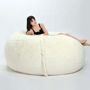 Canapé-<span class=keywords><strong>lit</strong></span> extra large Sac de fèves <span class=keywords><strong>Fauteuil</strong></span> de salon rempli de <span class=keywords><strong>mousse</strong></span> de 7 pieds Canapé-<span class=keywords><strong>lit</strong></span> géant en fausse fourrure <span class=keywords><strong>Fauteuil</strong></span> de fèves - Product Image 2