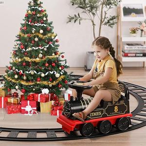 Weihnachts musik zug Diy Assembly Multifunktion ale Retro-Eisenbahn spielzeug fahrt auf Zug mit Gleis für Kinder - Product Image 2