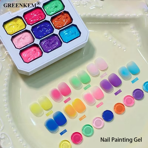 Rainbow Sweetheart 9 Grille Patting UV Gel Vernis À Ongles pour Gradient Summer Designs Professional Nail Painting Gel - Product Image 1