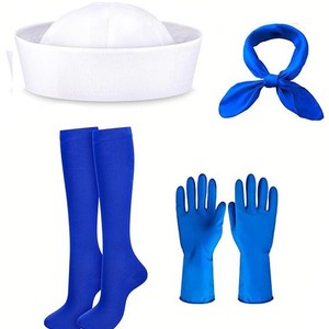 <span class=keywords><strong>Gorra</strong></span> de Marinero Azul Marino, <span class=keywords><strong>Gorra</strong></span> de Capitán Azul, <span class=keywords><strong>Gorra</strong></span> de Vela Blanca para Accesorios de Vestimenta para Adultos - Product Image 4