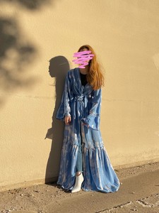 Beach <b>Kimono</b> Ladies Vintage Robe Women Wear Bathrobe Jacket Recycled Cotton Fabric Nightwear Robe Boho <b>Kimono</b> Dress For Women - Product Image 3