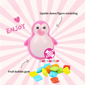 ของเล่นสำหรับเคี้ยวหมากฝรั่งรูปเพนกวินรสผลไม้หวานมินิทรงสี่เหลี่ยม - Product Image 2