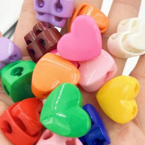 Boucles de fermeture colorées en forme de cordon, boucles de réglage élastiques, accessoires de blocage, stoppeurs, boucles à ressort en forme de cœur de pêche et de nez de cochon pour la fermeture - Product Image 5