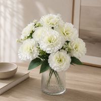 Fleur artificielle de 7 têtes en forme de œillet pour la décoration de la maison, du bureau, des fêtes, ou comme ornement, bouquet de mariage, anniversaire, Saint-Valentin