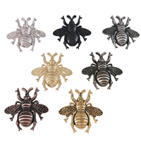 Poignée de meuble et boutons de tiroir en métal en forme d'abeille pour la décoration intérieure