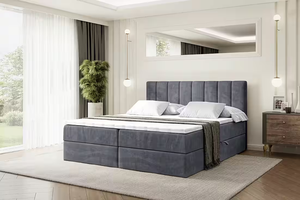 Lit de rangement capitonné de luxe moderne OEM avec vérin hydraulique, écologique, taille King/Queen, lit double pour <span class=keywords><strong>chambre</strong></span> à coucher - Product Image 2