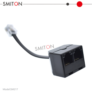 Adaptateur de ligne téléphonique RJ12 6P6C mâle vers 2 femelles, câble convertisseur bidirectionnel pour téléphone fixe et télécopieur, couleur ivoire/blanc/noir - Product Image 4