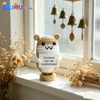 Poupée Amigurumi Hamster Crochetée à la Main Personnalisée en Gros pour le Soutien Émotionnel, Compagnon de Bureau, Cadeau, Fabricant OEM ODM