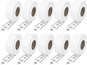 Custom Digit <strong>White</strong> Take-A-Number <strong>Tickets</strong> 2000 <strong>Tickets</strong>/Roll A00-E99 - Product Image 2