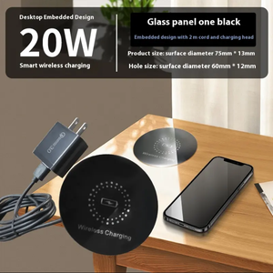 Chargeur sans fil intégré à charge rapide de 20 watts pour bureaux, hôtels, usines de meubles, charge rapide cachée dédiée - Product Image 6
